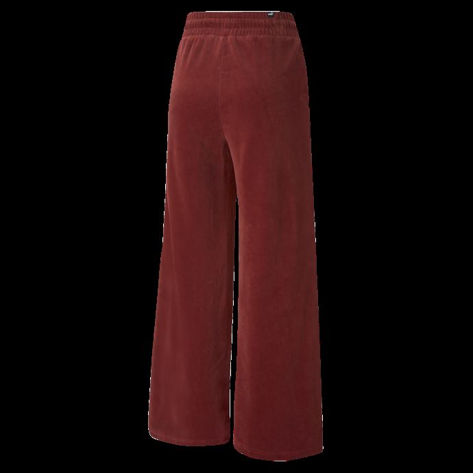 Son Pantalon Large En Velours Pour Femme Puma Canada Rouge Intense