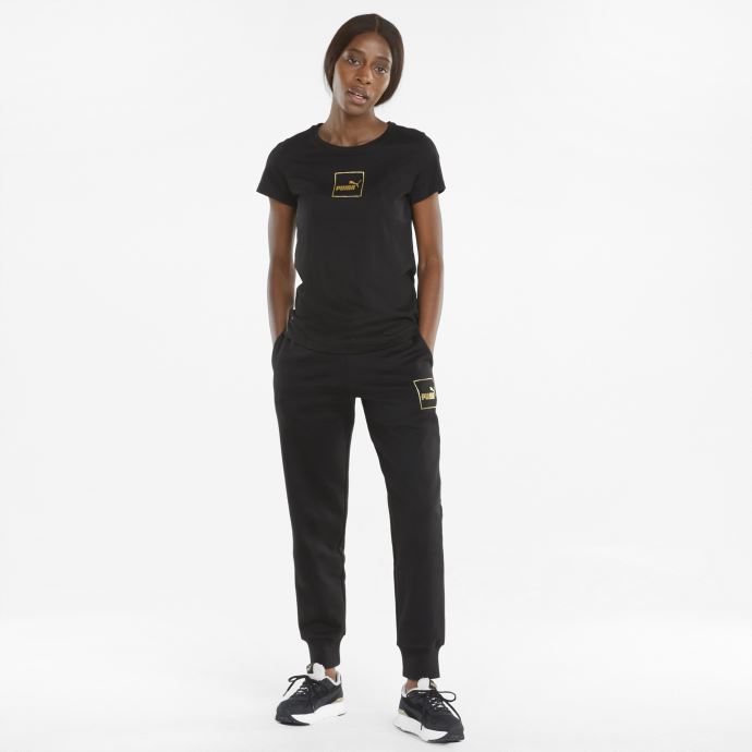 T-shirt Vacances Femme Noir-or Puma Canada
