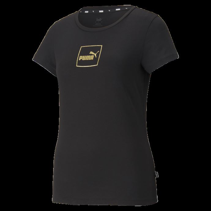 T-shirt Vacances Femme Noir-or Puma Canada
