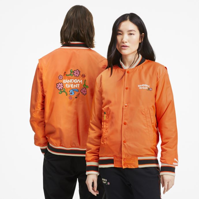 Blouson Aviateur Puma Canada X Randomevent Orange Vermillon
