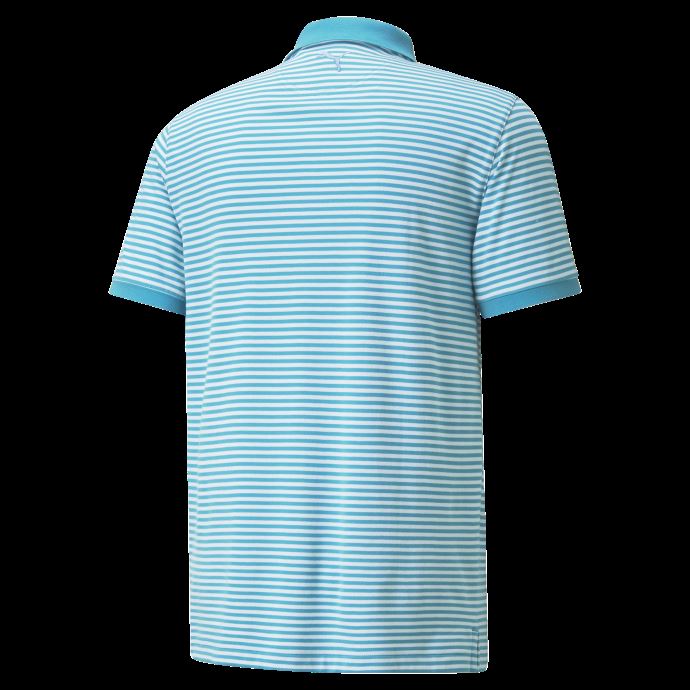 Puma Canada Polo De Golf à Rayures Signature Pour Hommes Alger Bleu

