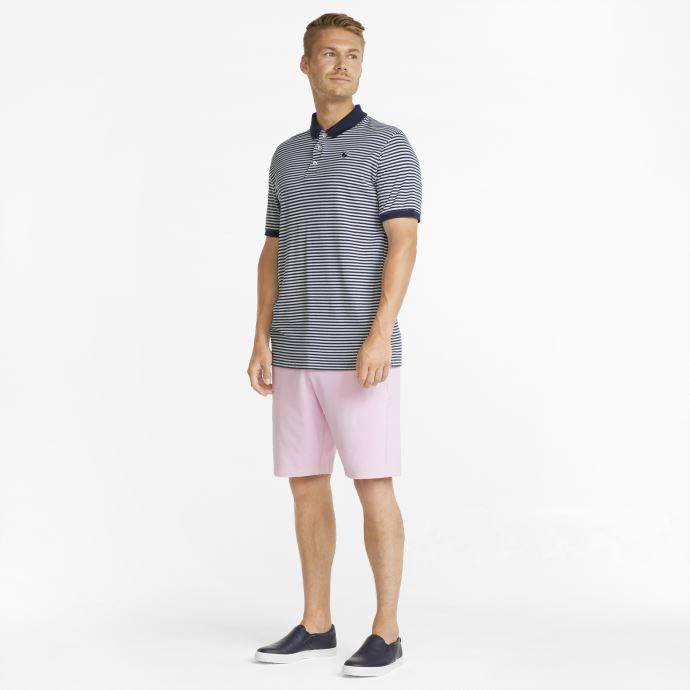 Blazer Bleu Marine Puma Canada Polo De Golf à Rayures Signature Pour Hommes
