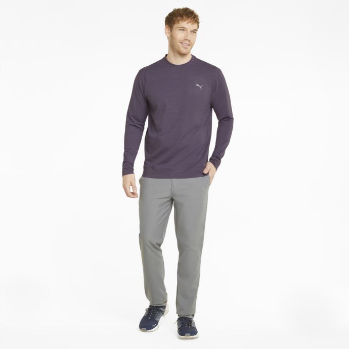Chandail De Golf Violet Anthracite Chiné Cloudspun Ras Du Cou Pour Hommes Puma Canada
