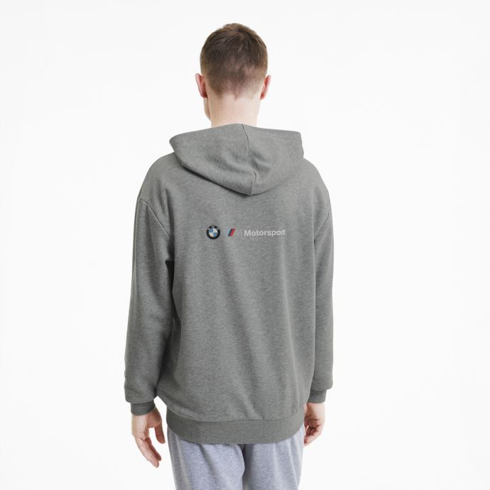 Sweat à Capuche Puma Canada Bmw M Motorsport Street Gris Moyen Pour Homme