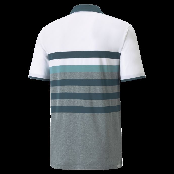 Puma Canada Mattr One Way Polo De Golf Pour Homme Blanc Brillant-taille Haute