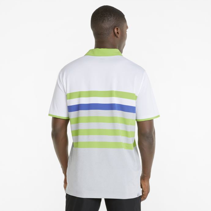 Polo De Golf Puma Canada Bright White-greenery Mattr One Way Pour Homme