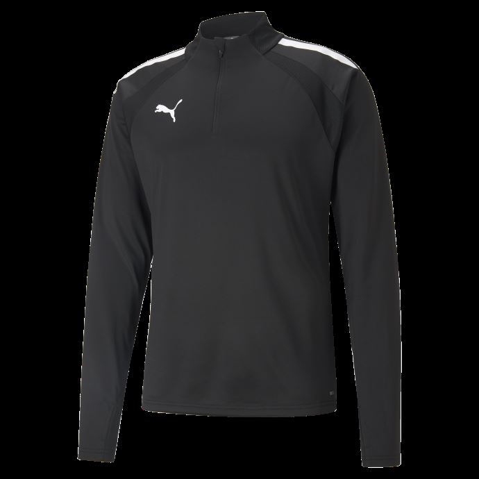 Puma Canada Haut De Football Teamliga Quart Zip Noir Et Blanc Pour Hommes
