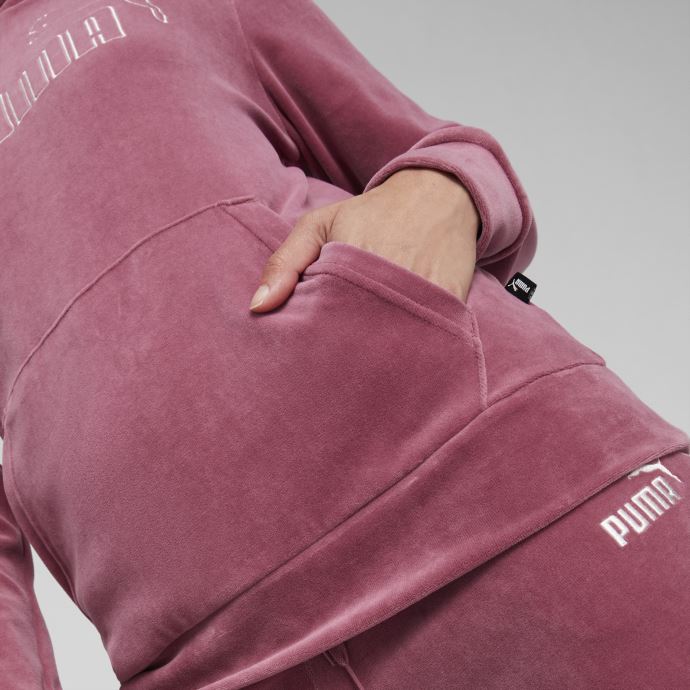 Dusty Orchid Puma Canada Essentials+ Sweat à Capuche En Velours Femmes