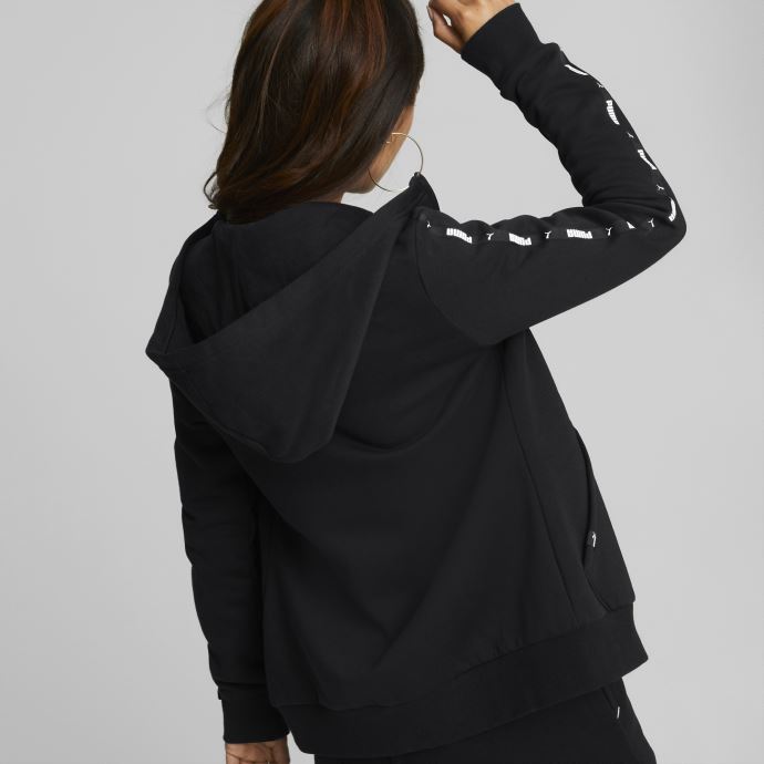 Puma Canada Sweat à Capuche Zippé Power Tape Femme Noir
