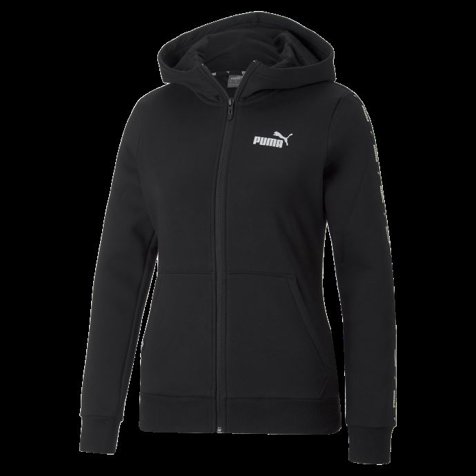 Puma Canada Sweat à Capuche Zippé Power Tape Femme Noir
