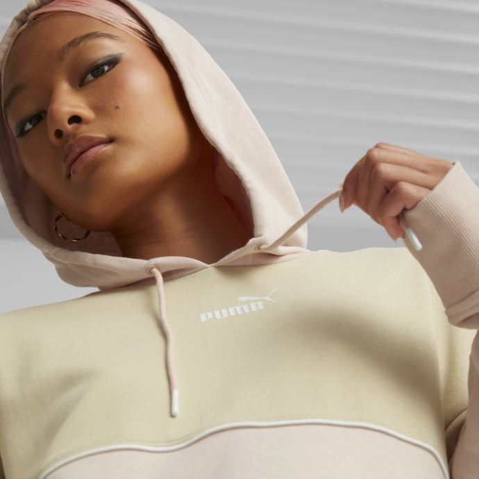 Puma Canada Power Colorblock Sweat à Capuche Femme Sable Clair