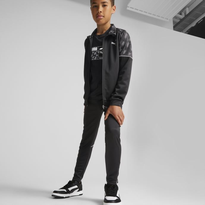 Active Sports Veste En Polyester Entièrement Zippée Pour Enfant Puma Canada Noir