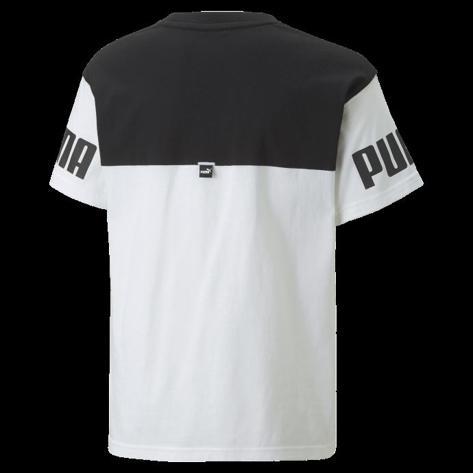 Puma Canada Power Color Block T-shirt Jeunesse Blanc