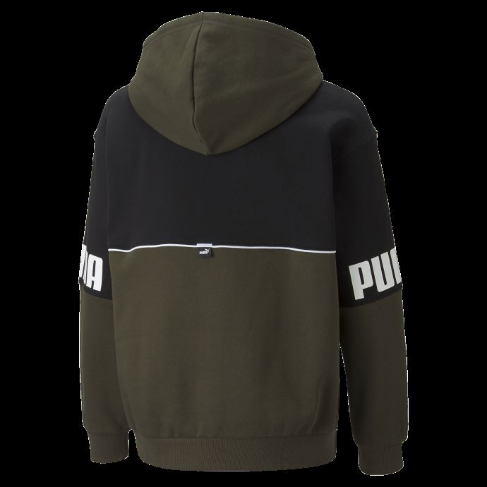 Sweat à Capuche Power Color Block Jeunesse Forest Night Puma Canada