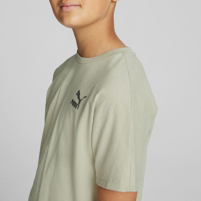 Puma Canada Pebble Grey Classics Matchers T-shirt Jeunesse
