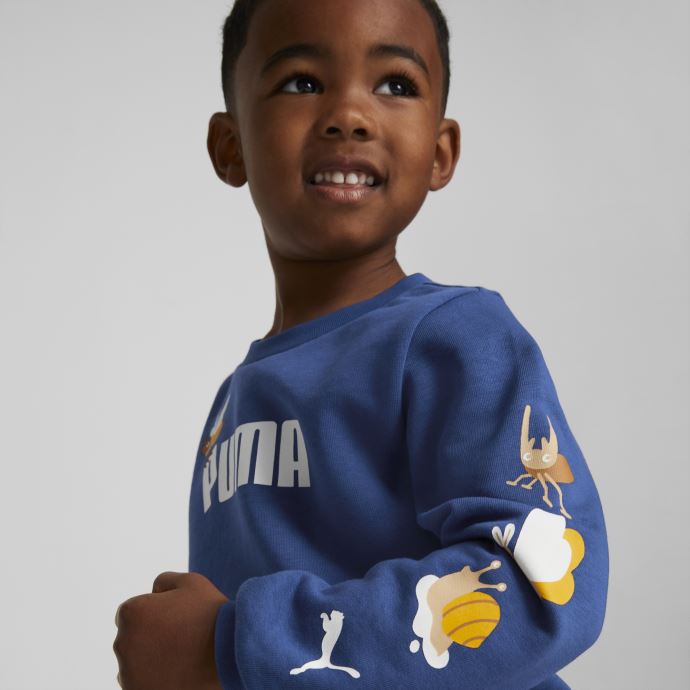 Petit Monde Ras Du Cou Sweat Enfant Puma Canada Blazing Blue