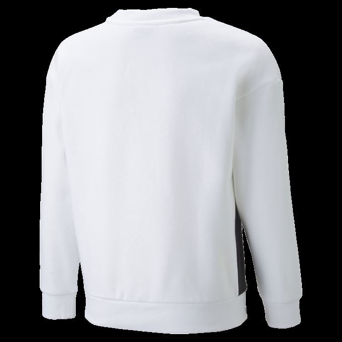 Puma Canada Power Tape Pull Ras Du Cou Jeunesse Blanc