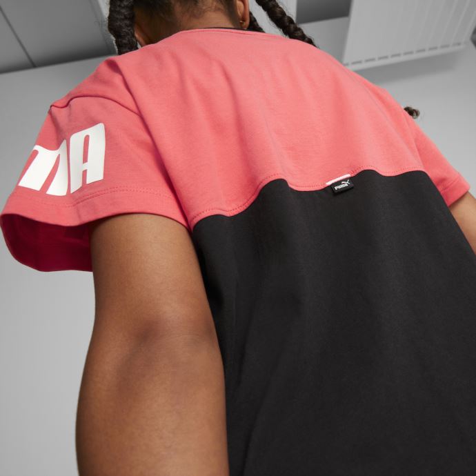 Puma Canada Power Colorblock Tee Jeunesse Saumon
