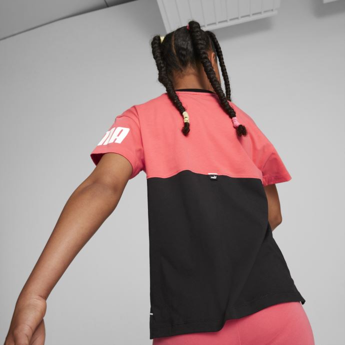 Puma Canada Power Colorblock Tee Jeunesse Saumon
