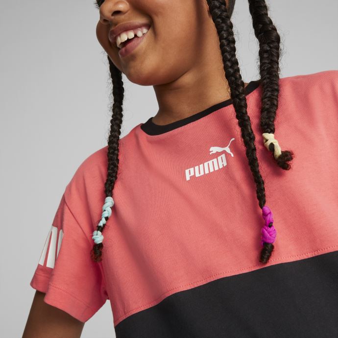 Puma Canada Power Colorblock Tee Jeunesse Saumon
