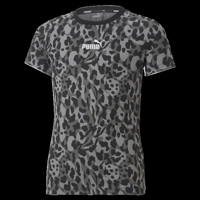 Puma Canada T-shirt Imprimé Alpha Noir-aop Jeunesse

