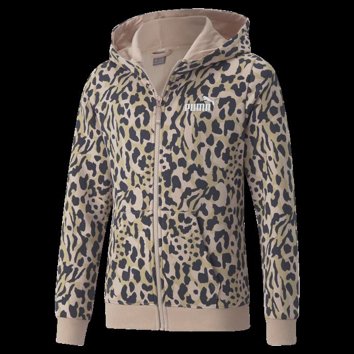 Puma Canada Alpha Sweat à Capuche Entièrement Zippé Imprimé Jeunesse Rose Quartz-aop
