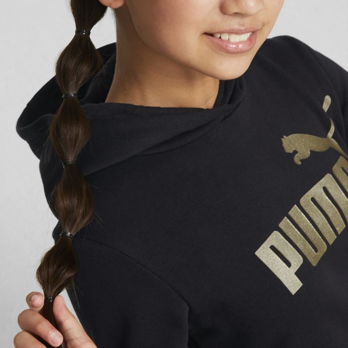Sweat à Capuche Essentials+ Logo Enfant Puma Canada Noir
