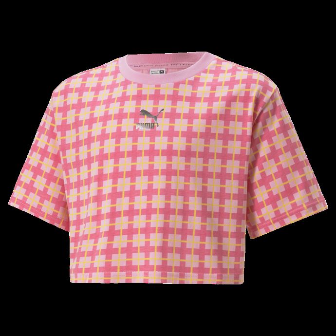 Puma Canada Prism Pink-aop Classics '90s Prep Imprimé T-shirt Jeunesse
