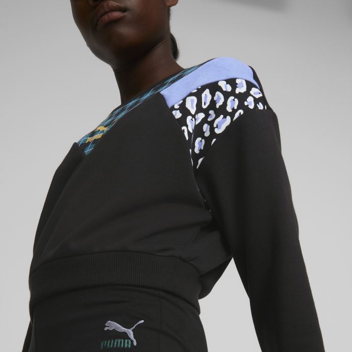 Puma Canada Classics '90s Prep Crewneck Sweatshirt Grand Enfant Noir
