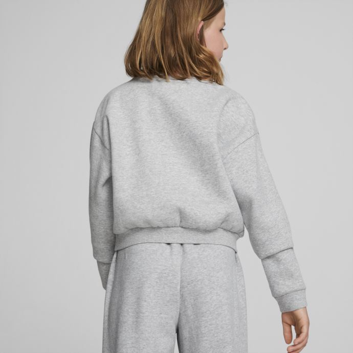 Classics Grl Ras Du Cou Sweat Puma Canada Canada Gris Clair Chiné
