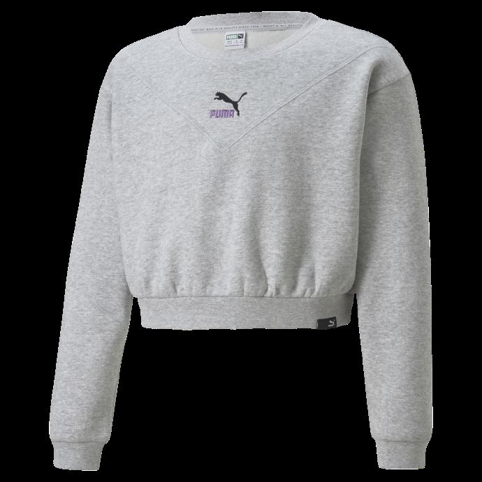Classics Grl Ras Du Cou Sweat Puma Canada Canada Gris Clair Chiné
