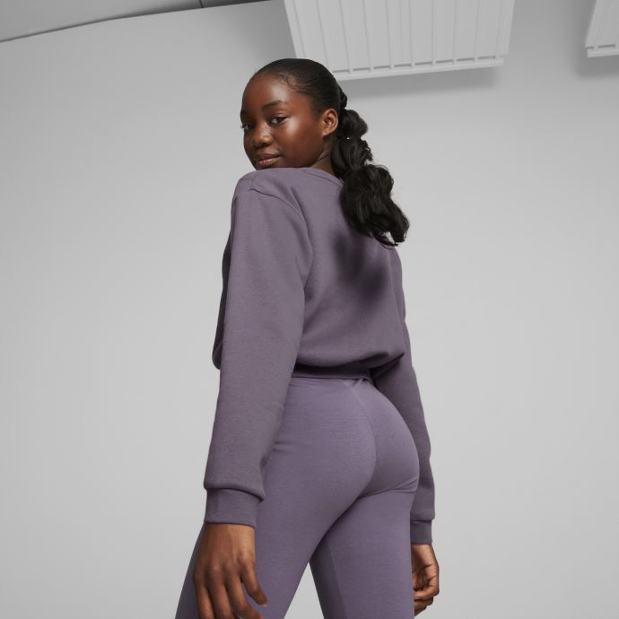 Puma Canada Purple Charcoal Classics Grl Ras Du Cou Sweat Jeunesse