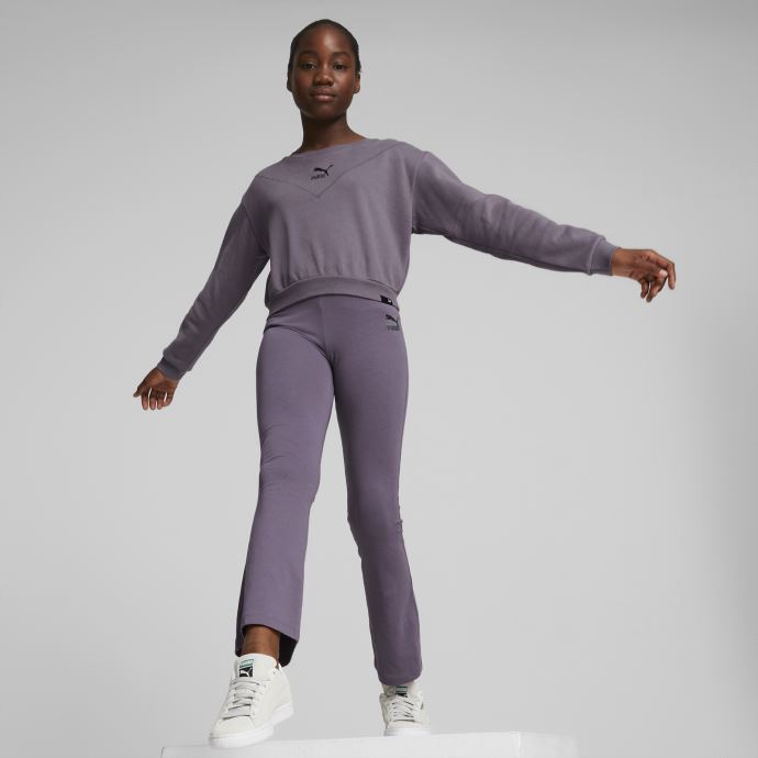 Puma Canada Classics Grl Ras Du Cou Sweat Jeunesse Violet Anthracite
