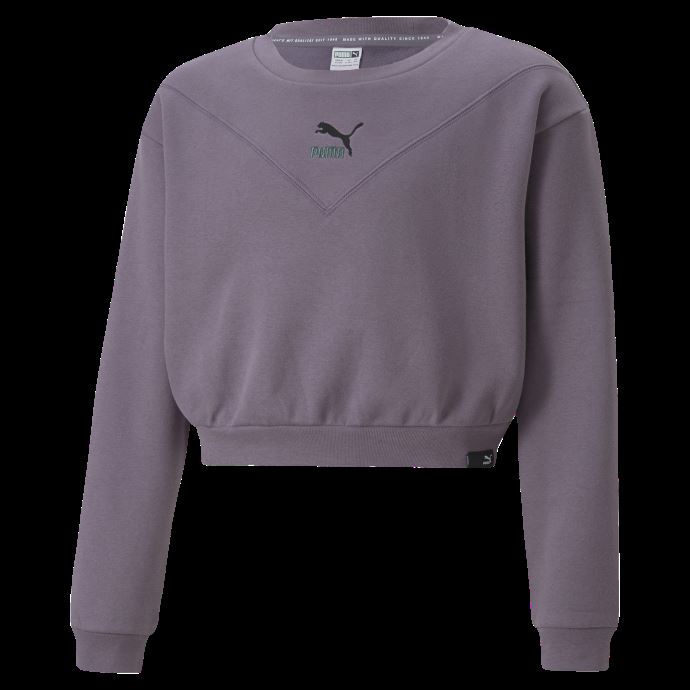 Puma Canada Classics Grl Ras Du Cou Sweat Jeunesse Violet Anthracite
