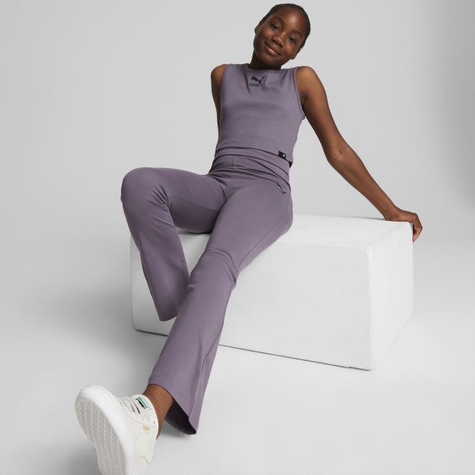 Puma Canada Classics Grl Leggings évasés Jeunesse Violet Anthracite

