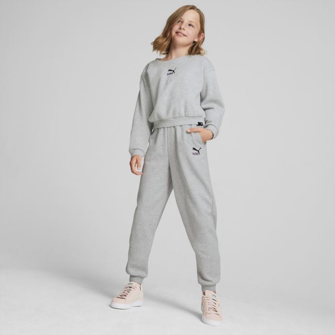 Puma Canada Gris Clair Heather Classics Grl Jogging Décontracté Jeunesse