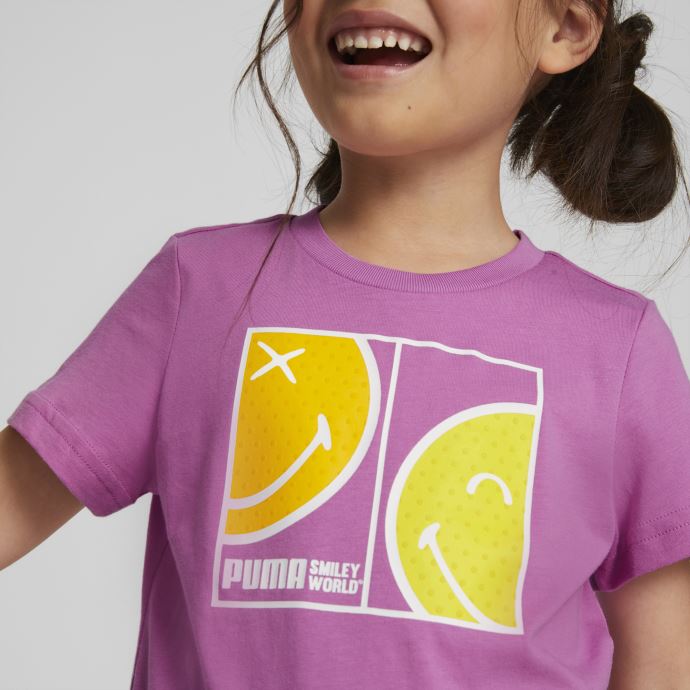 Puma Canada X Smileyworld T-shirt Enfant Mauve Pop