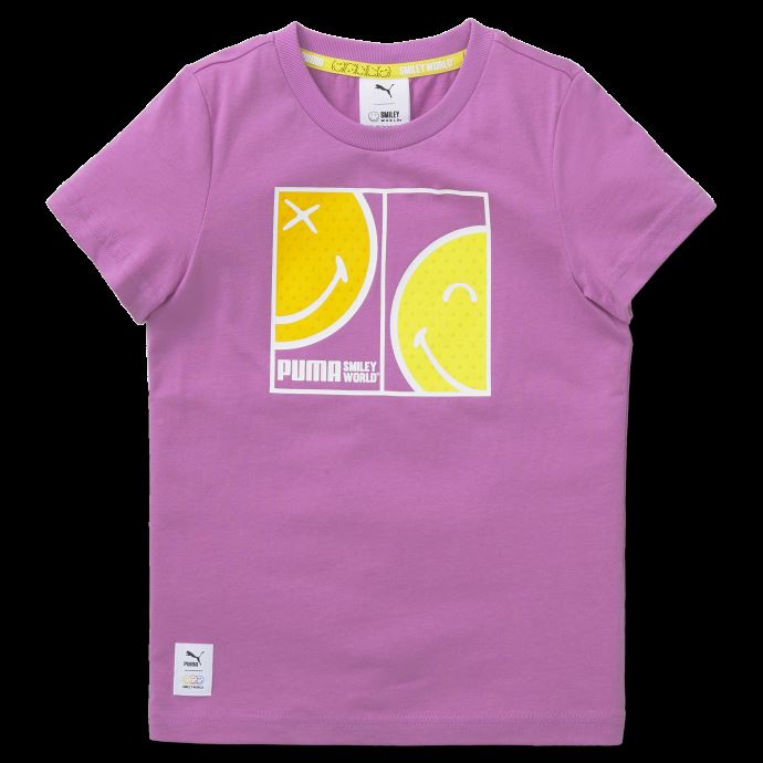 Puma Canada X Smileyworld T-shirt Enfant Mauve Pop
