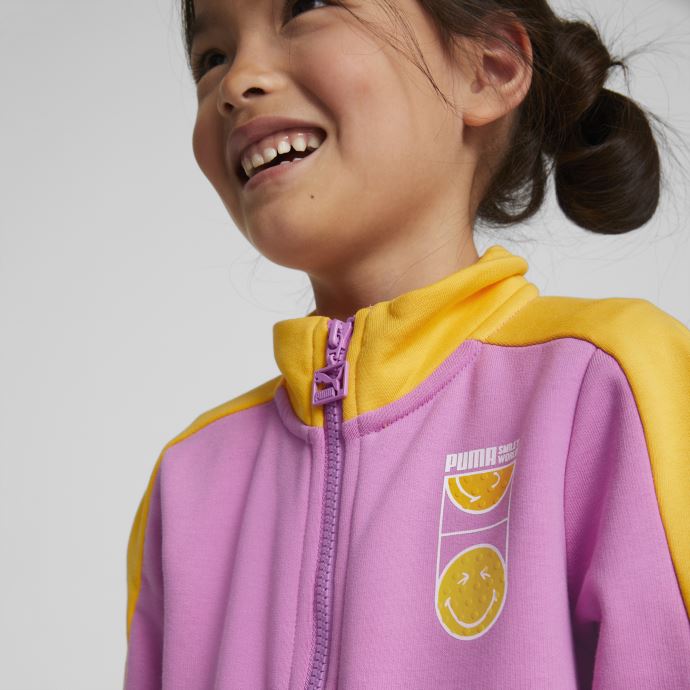 Puma Canada X Smileyworld Veste De Survêtement T7 Pour Enfant Mauve Pop