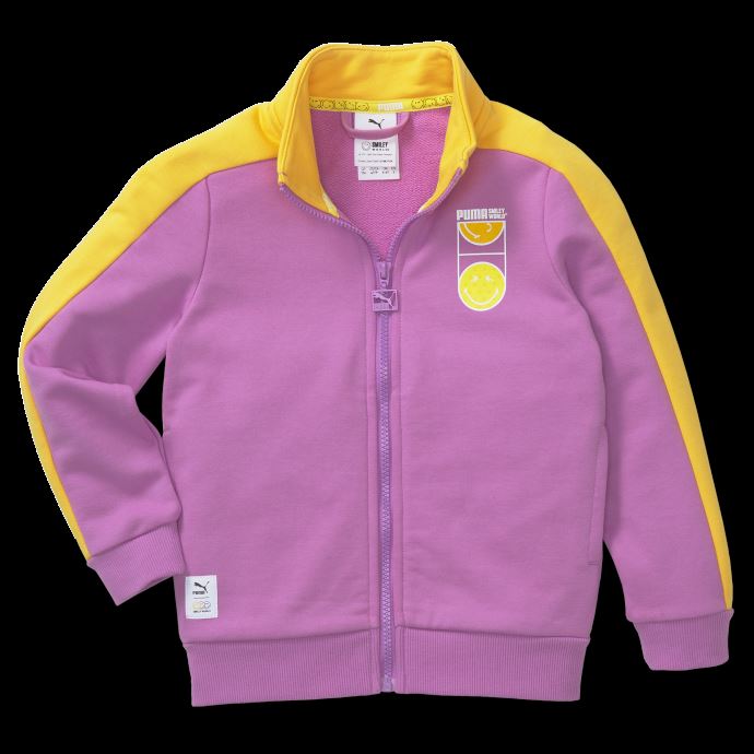 Puma Canada X Smileyworld T7 Veste De Survêtement Enfant Mauve Pop

