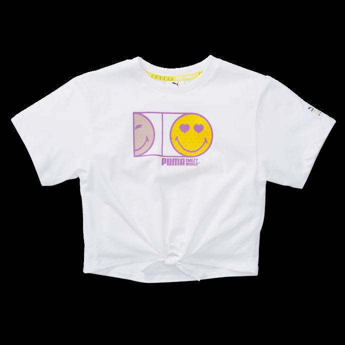 Puma Canada X Smileyworld T-shirt Noeud Enfant Blanc
