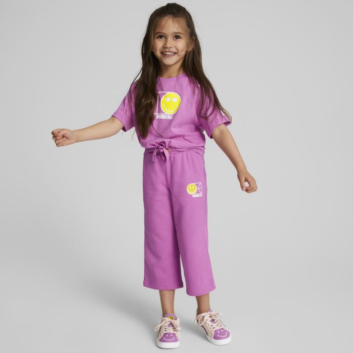 T-shirt à Nœud Puma Canada X Smileyworld Pop Mauve Pour Enfant