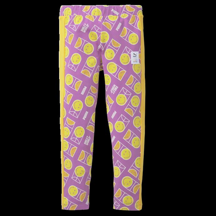 Puma Canada X Smileyworld T7 Legging Imprimé Enfant Mauve Pop
