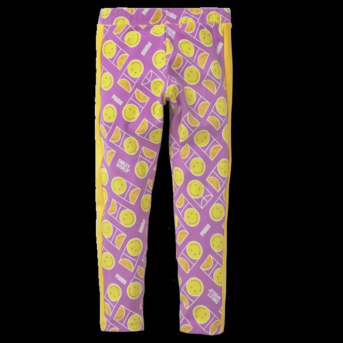 Puma Canada X Smileyworld T7 Legging Imprimé Enfant Mauve Pop
