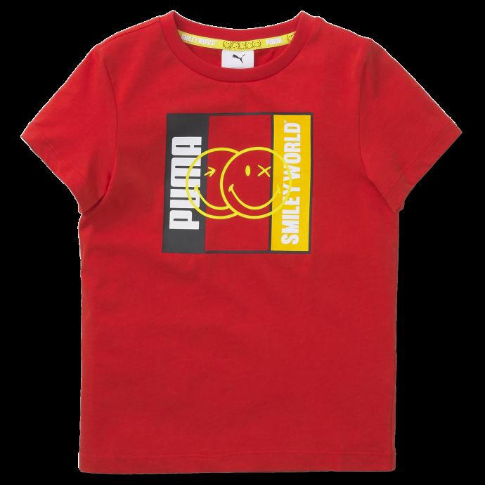 T-shirt Enfant Puma Canada X Smileyworld High Risk Rouge
