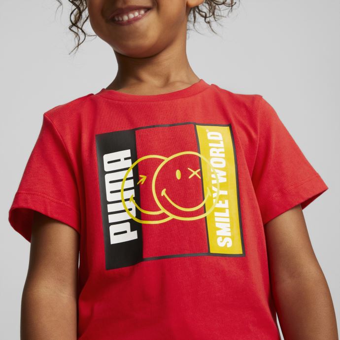 Puma Canada X Smileyworld T-shirt Enfant Risque élevé Rouge