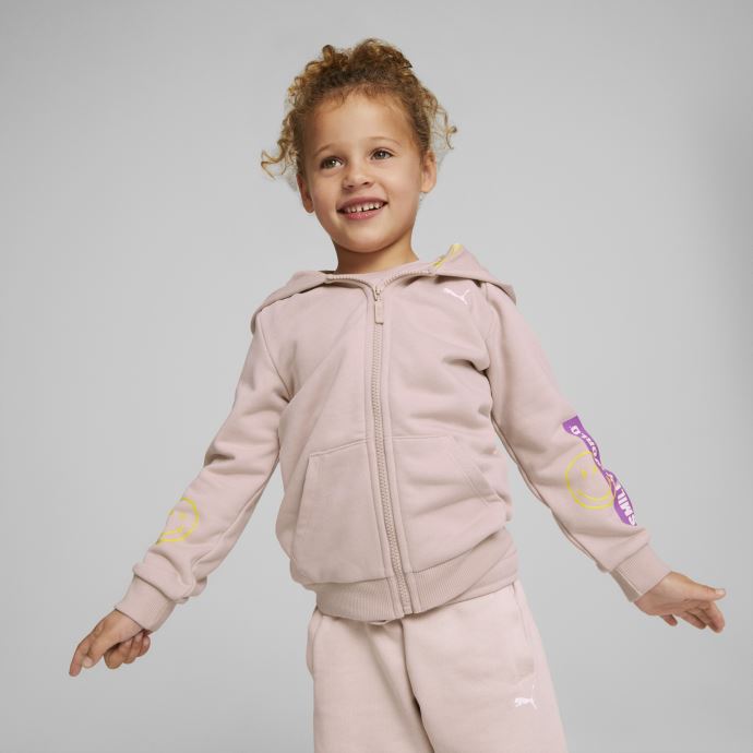 Sweat à Capuche Puma Canada X Smileyworld Full-zip Pour Enfant Quartz Rose