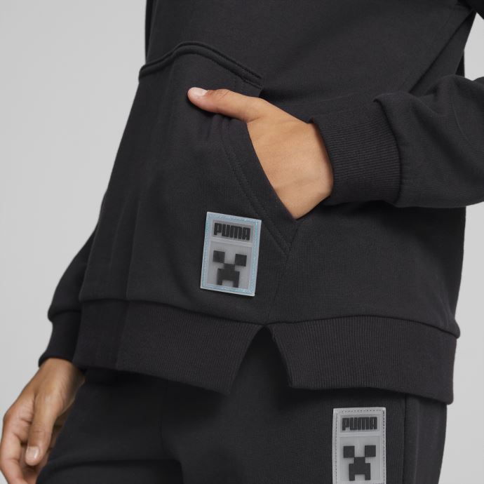 Puma Canada X Minecraft Sweat à Capuche Grand Enfant Noir-logo