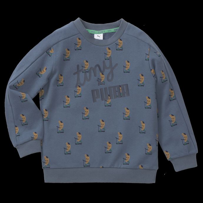 Puma Canada X Tiny Cottons Imprimé Ras Du Cou Sweat Enfants Soirée Sky-aop
