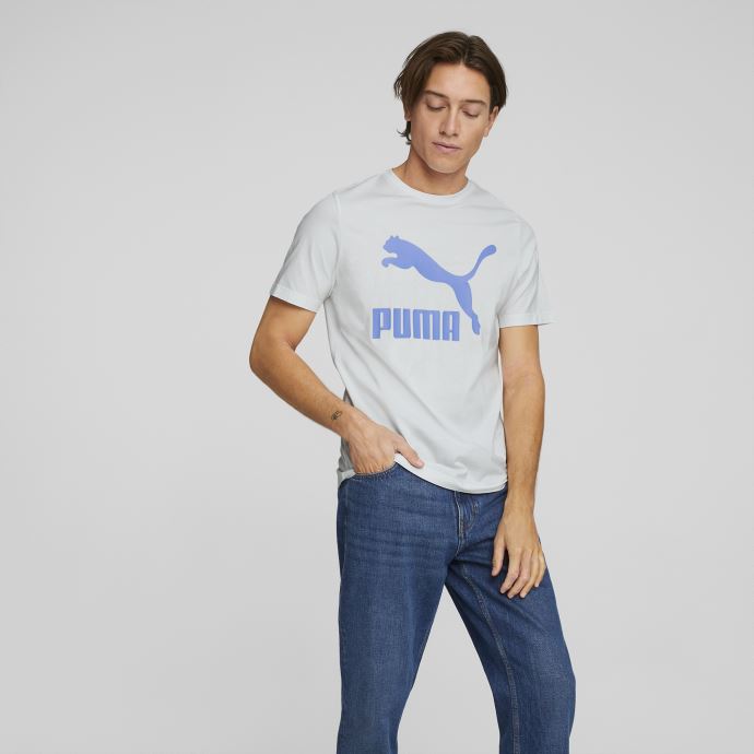 T-shirt Homme Logo Classics Puma Canada Gris Glacier
